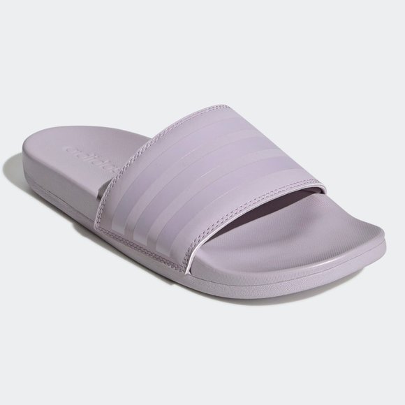 mauve adidas slides